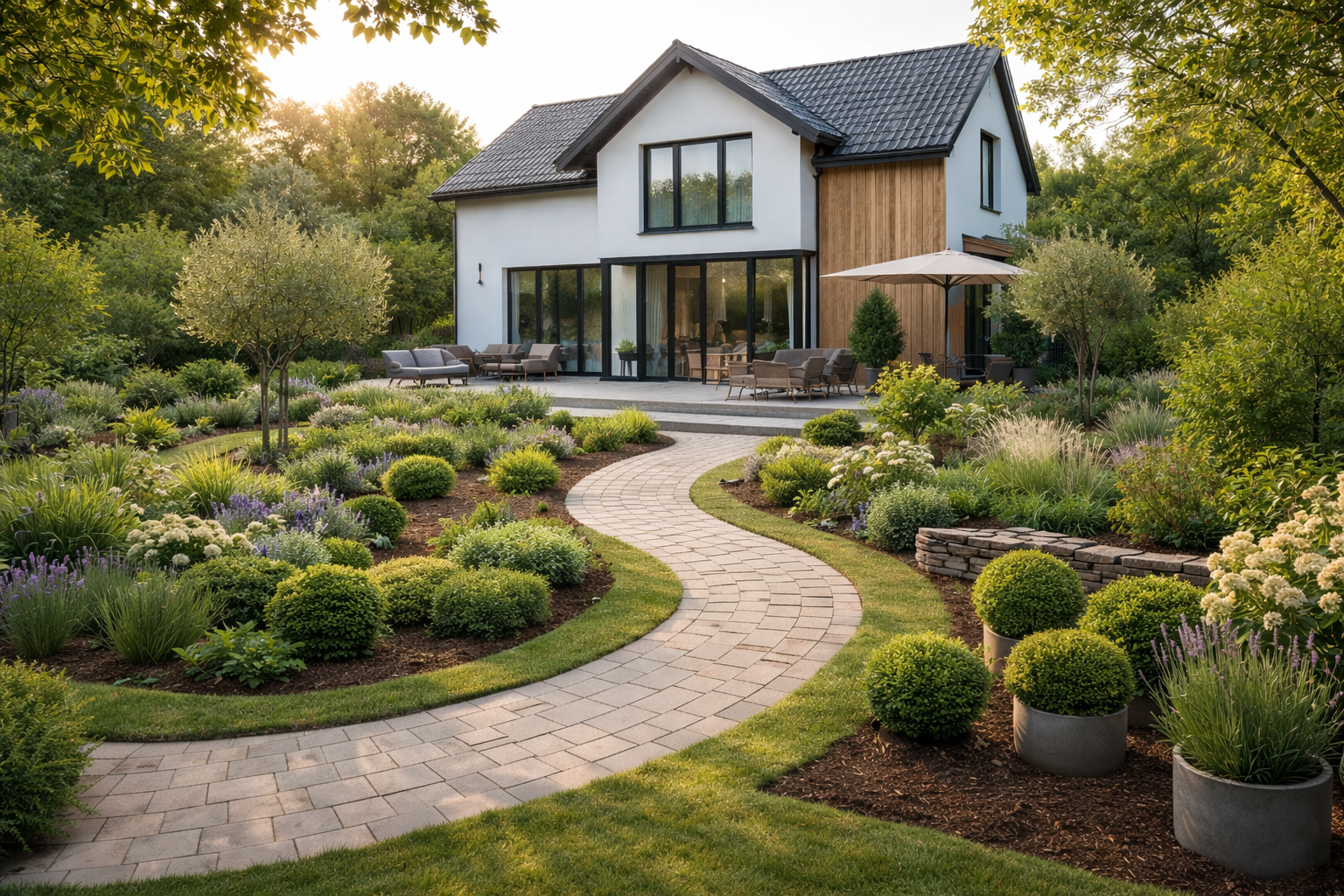 Création de jardin à Trignac — Jardin Atlantique Pro